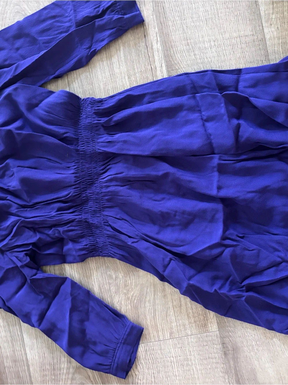 Kate Spade NY Purple Smocked Waist Mini Dress Sz 8